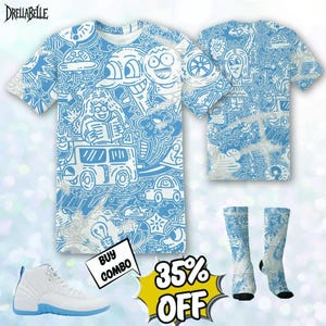 AJ 12 Melo Back To School Pattern 3D Jacket, T-Shirt, Sweatshirt, Hoodie, Socks, Hat Outfit To Match Sneaker