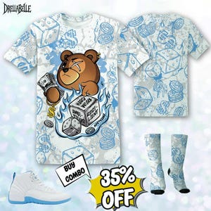 AJ 12 Melo Hustle Casino BER 3D Jacket, T-Shirt, Sweatshirt, Hoodie, Socks, Hat Outfit To Match Sneaker