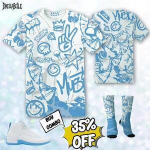 AJ 12 Melo Pattern Dna Graffiti 3D Jacket, T-Shirt, Sweatshirt, Hoodie, Socks, Hat Outfit To Match Sneaker