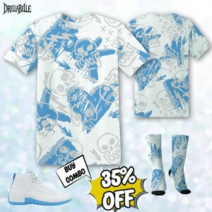 AJ 12 Melo Love Rock Pattern 3D Jacket, T-Shirt, Sweatshirt, Hoodie, Socks, Hat Outfit To Match Sneaker