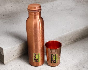 Handcrafted Copper Water Bottle & Tumbler Set: Ayurvedic Health Benefits