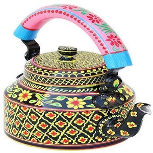 Unique Aluminum Tea Kettle - Handcrafted with Love, Eye-Catching Colors