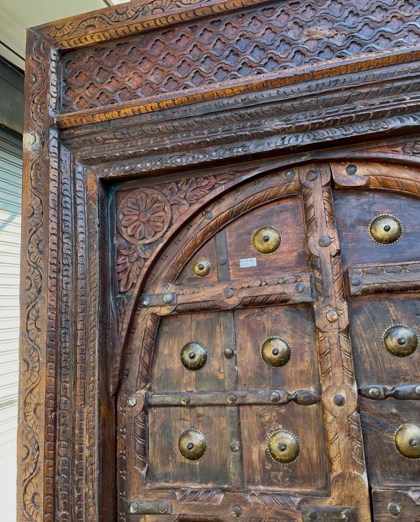 Hand-carved Teak Wood Door: Antique Indian Bohemian Decor - Etsy