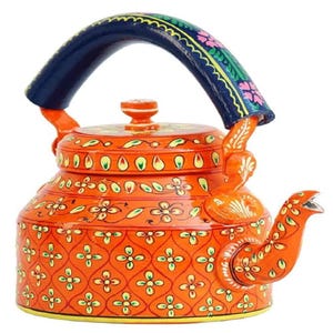 Unique Aluminum Tea Kettle - Handcrafted with Love, Eye-Catching Colors