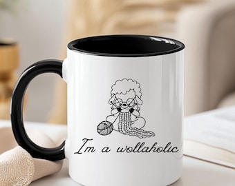 Knitting Lover Mug, Yarn Coffee Cup, Crochet Gift, Mug For Knitters, Funny Knit Mug, Handmade, Geschenk für Stricker, Tasse mit Spruch