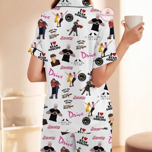 Ryan Gosling Pajama Set, Movie Star Loungewear for Women, Ryan Gosling Fan Gift, Cozy Sleepwear, Celebrity Merch, Birthday Gift for Her bild 4