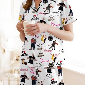 Ryan Gosling Pajama Set, Movie Star Loungewear for Women, Ryan Gosling Fan Gift, Cozy Sleepwear, Celebrity Merch, Birthday Gift for Her ShortSleeveLongPants