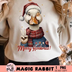 Funny Duck Christmas PNG, Cute Goose in Sweater Clipart, Holiday Animal Digital Download,Funny Christmas png,Christmas Shirt Sublimation