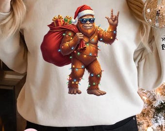 Papá Noel Pie Grande de Navidad PNG, Diseño de camiseta Yeti (Descarga digital)