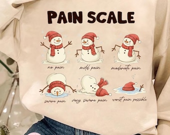Lustige Weihnachten Schmerzskala Santa Clipart PNG | Urlaub Humor (Digital Download)