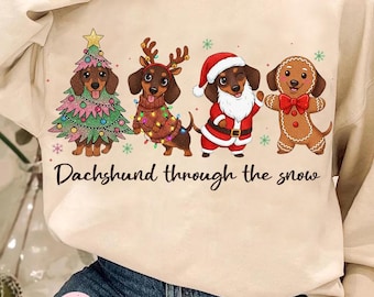 Dackel Weihnachten PNG, Urlaub Clipart (digitaler Download)