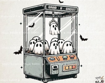 Gruseliger Geisterkranich Sticker: Halloween PNG (Digitaler Download