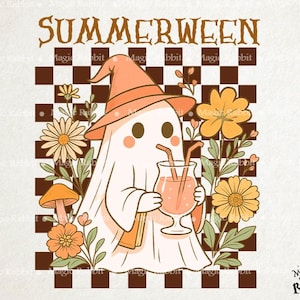 Ghost Summer Halloween png,Summer Shirt png,Funny summer Halloween Png, Halloween cocktail summer png,Cute Witch Halloween Summer Clipart