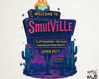 Welcome To Smutville Funny Book PNG: Romance Reader Clipart (Digital Download)