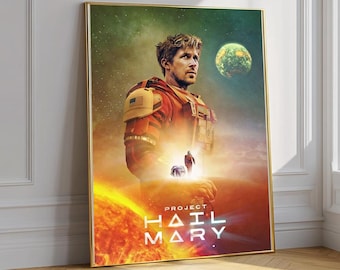 Project Hail Mary Movie Poster, Wall Art, Room Decor, Project Hail Mary Fan Gift(Unframed)