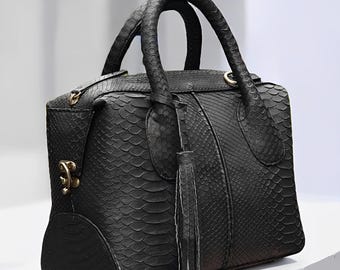 Coach Soho Lynn Python Embossed Exotic Leather Hobo Handbag 17419