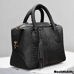 Python Elegance – Genuine Python Snake Skin Bag Model Natalie, Snake Leather Bag, Real Snake Purse, Exotic Skin Bag, Python Leather