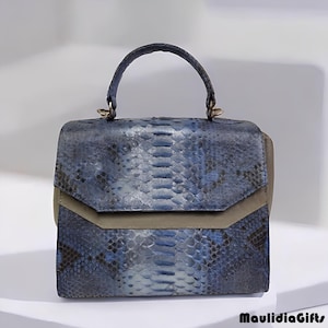Handbag Genuine Snakeskin Tote Bag Elegant Design,Snake Leather Bag,Real Snake Purse,Exotic Skin Bag,Python Leather,Snake Skin Tote