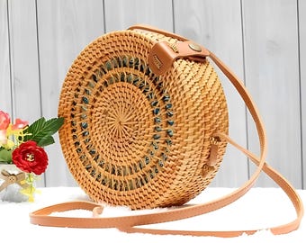 Boho Rancang Borsa in rattan, Borsa in rattan, Borsa Boho, Borsa in rattan Bali, Borsa etnica, Borsa Boho