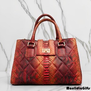 Classic Snake Skin Crossbody Timeless Elegance, Real Snake Purse, Exotic Skin Bag, Leather Bag, Python Leather