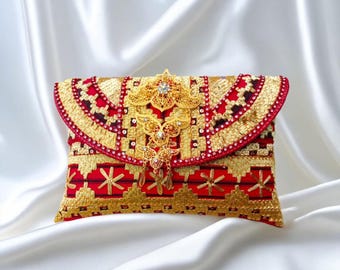 Traditional Tapis Weave Clutch Purse with Modern Soul, Handwoven Bag, Ethnic Handbag, Party Clutch, Ethnic Purse