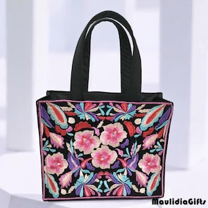 Elegant Mini Embroidered Bag for Women, embroidered Bag, Handmade Embroidery, Embroidered Purse, Floral Embroidery Bag,