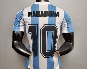 Vintage 1986 Argentina 10# Maradona Classic Football Jersey Shirt Special Gift Dad