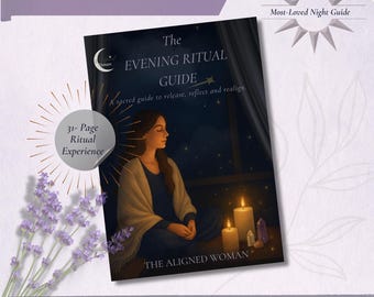The Evening Ritual Guide | A4 Printable + Tablet Friendly | Spiritual Self-Care Journal Prompts & Nighttime Rituals | Manifestation PDF