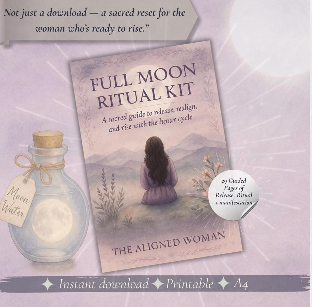 Full Moon Ritual Kit | Printable Spiritual Guide for Women | Moon Magic ...