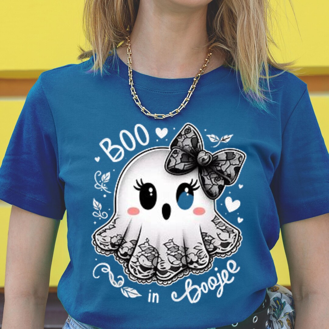 Cute Ghost With Lace Bow PNG – Boojee Halloween Sublimation Design ...