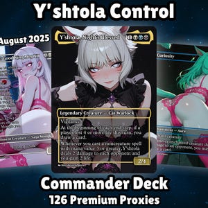 Y&#39;shtola, Night&#39;s Blessed Complete Commander Deck Catgirl Anime Waifu Control/Spellslinger Proxy Custom EDH High Quality [AUGUST EXCLUSIVE]