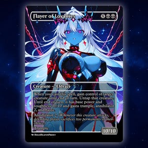 Esfolador de Lealdades Anime Waifu Carta Única Proxy Cartão Personalizado para Comandante EDH Presente para Ele/Ela