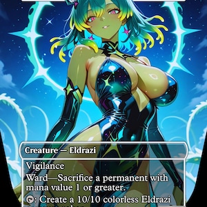 Ulamog&#39;s Dreadsire Anime Waifu Single Card Proxy Card Custom For EDH Commander Gift For Him/Her