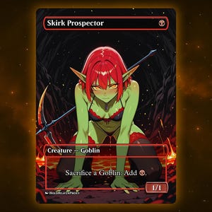 Skirk Prospector Anime Waifu Single Card Proxy Card Custom For EDH Commander Gift For Him/Her