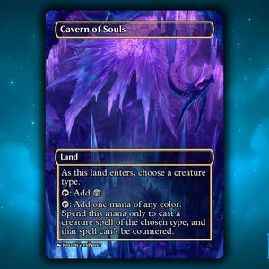 Tarjeta proxy de una sola tarjeta de Waifu de Caverna de las Almas, personalizada para el comandante de EDH, regalo para él/ella