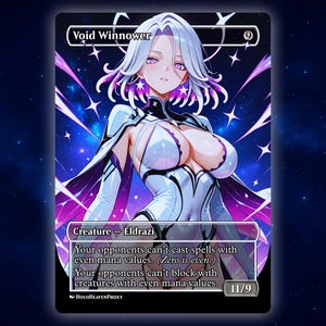 Cartão proxy Void Winnower Anime Waifu, cartão único personalizado para comandante EDH, presente para ele/ela