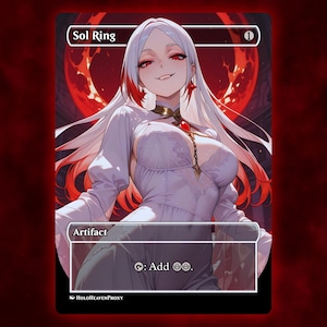 Sol Ring Anime Waifu Einzelkarte Proxy-Karte Individuell für EDH Kommandant Geschenk für Sie/Ihn