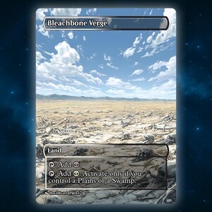 Bleachbone Verge Land Anime Waifu Single Card Proxy Card Custom For EDH Commander Gift For Him/Her