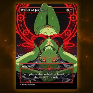 Wheel of Fortune Anime Waifu Einzelkarte Proxy-Karte Benutzerdefinierte für EDH Kommandant Geschenk für Sie / Ihn