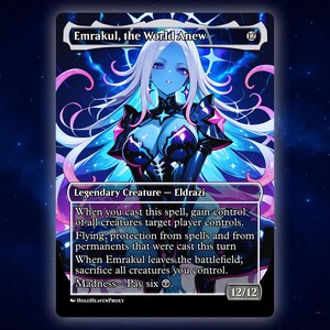 Emrakul, die Welt neu Anime Waifu Einzelkarte Proxy-Karte Individuell für EDH Kommandant Geschenk für Sie / Ihn