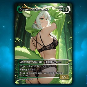 Tarjeta proxy individual de Dragonlord Dromoka Waifu, personalizada para comandante EDH, regalo para él/ella