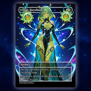 Urza&#39;s Incubator Anime Waifu Single Card Proxy Card Custom For EDH Commander Gift For Him/Her