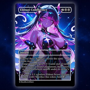Carta Proxy Eldrazi Confluence Anime Waifu, Carta Única Personalizada para Comandante EDH, Presente para Ele/Ela