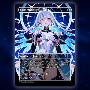 Platz des Kommandanten Anime Waifu Einzelkarte Proxy-Karte Benutzerdefinierte für EDH Kommandant Geschenk für Sie / Ihn