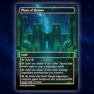 Platz der Helden Land Anime Waifu Einzelkarte Proxy-Karte Individuell für EDH Kommandant Geschenk für Sie / Ihn