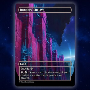 Tarjeta proxy de una sola tarjeta de anime Waifu de Bonders&#39; Enclave Land, personalizada para comandante EDH, regalo para él/ella
