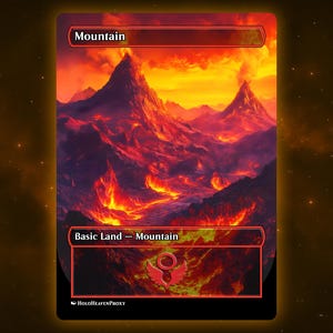 Bergland Anime Waifu Einzelkarte Proxy-Karte Individuell für EDH Kommandant Geschenk für Sie / Ihn