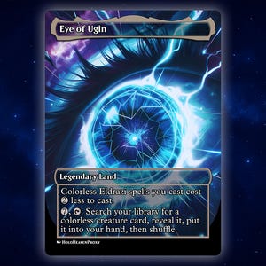 Eye of Ugin Land Anime Waifu Einzelkarte Proxy-Karte Individuell für EDH Kommandant Geschenk für Sie / Ihn