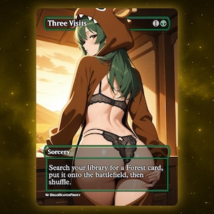 Anime Waifu Proxy Card: Custom EDH Commander Gift
