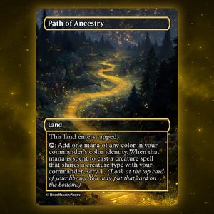 Path of Ancestry Land Waifu Single Card Proxy Card Custom For EDH Commander Gift For Him/Her